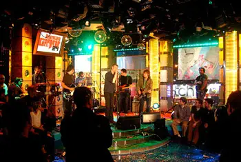 The National soundchecks at MTV. Photo by Jen Carlson/Gothamist
